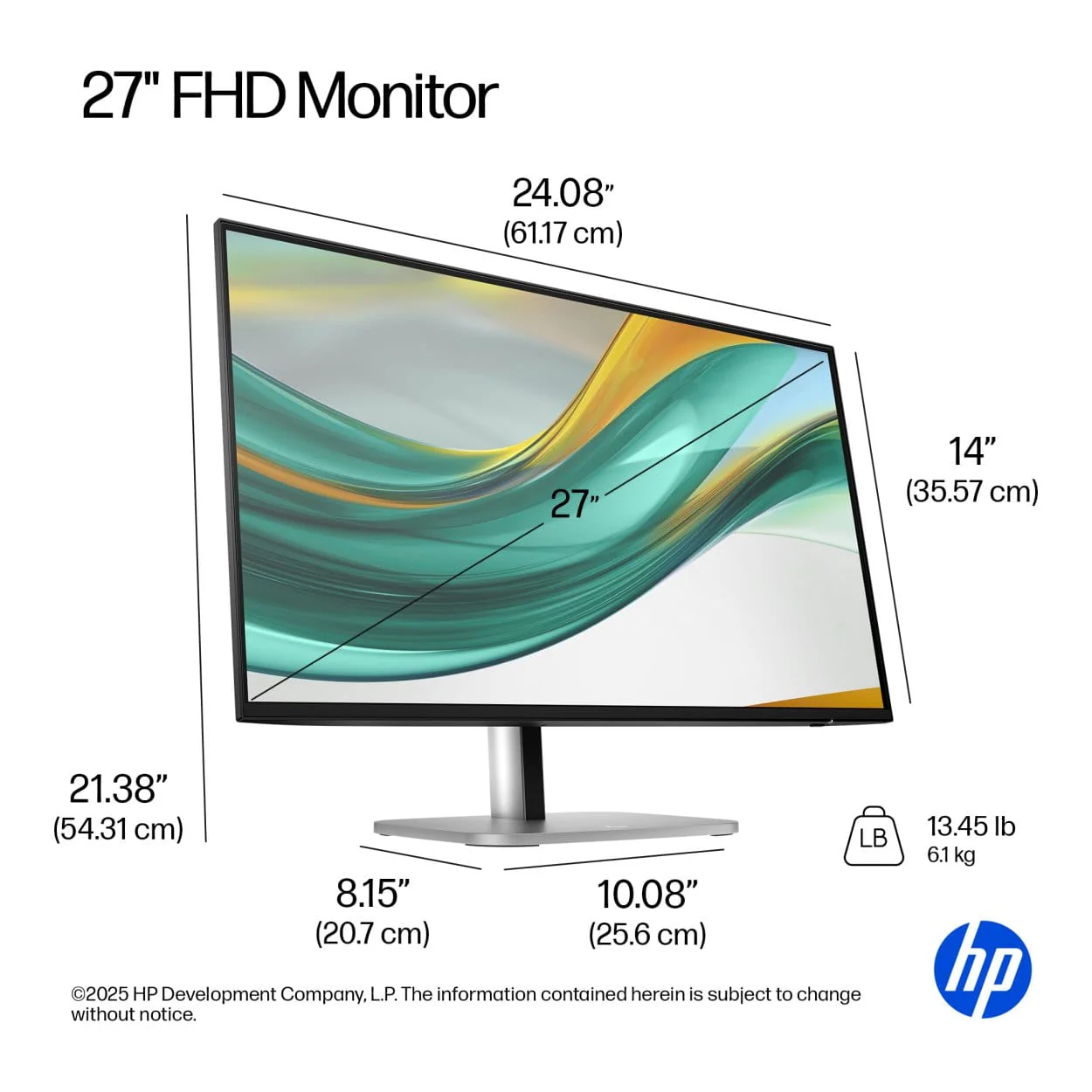 HP Series 5 Pro 527pf 27-inch 1920 x 1080p FHD 16:9 120Hz 5ms LED IPS Monitor B28F5AS - Image 7