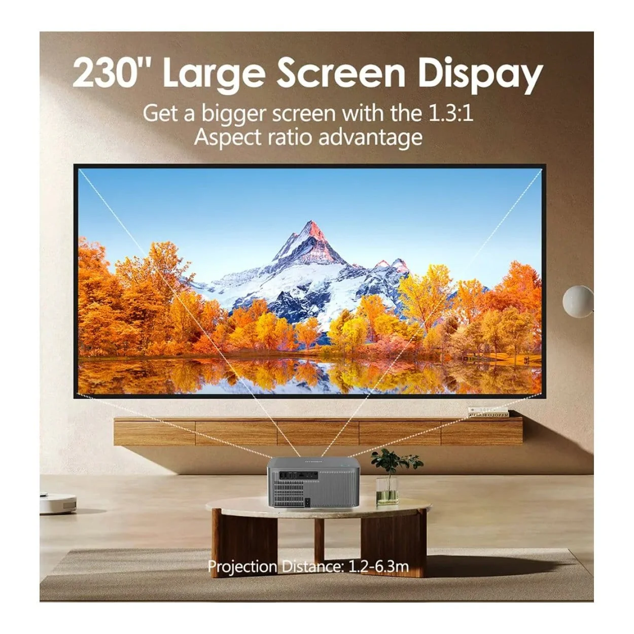HTPNEO H86 700 ANSI Lumens Smart Streaming Projector HTPNEOH86 - Image 3