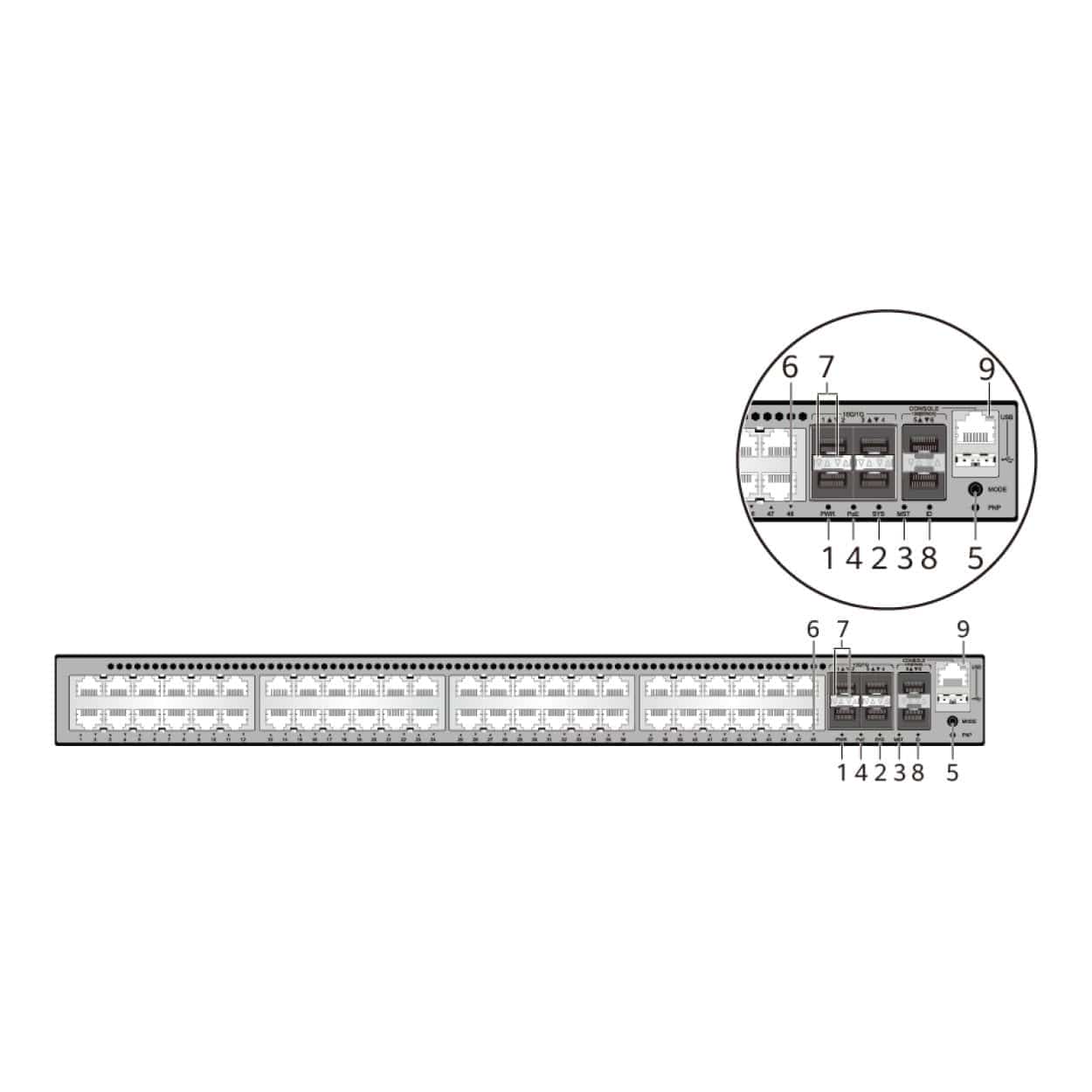 Huawei CloudEngine S5700 48-port 4x10GE SFP+ ports 2x12GE stack ports Gigabit Ethernet 1U Rack Switch 98012120 - Image 4