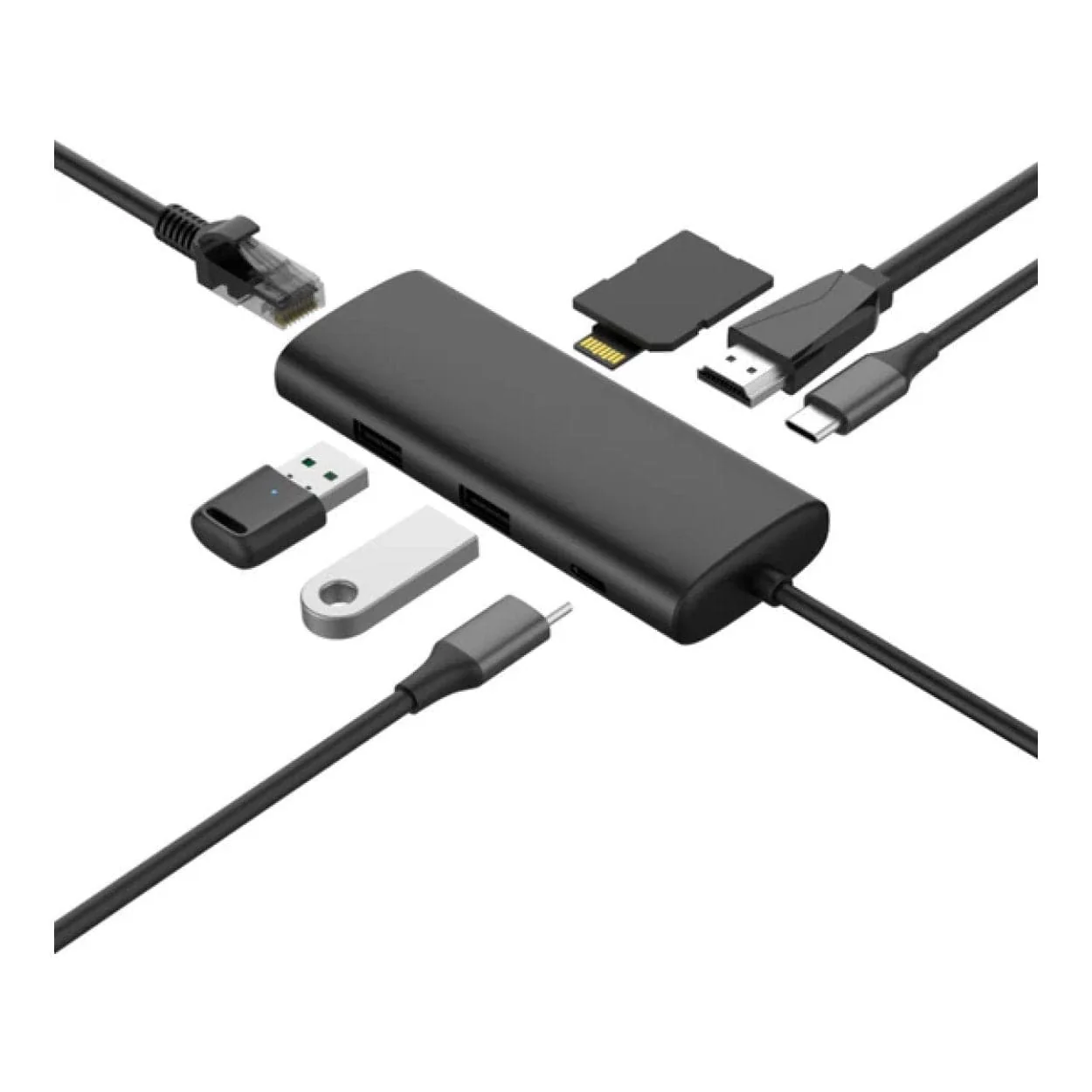 Huntkey 8-in-1 to Type-C Docking Station HKDC1500800 - Image 3