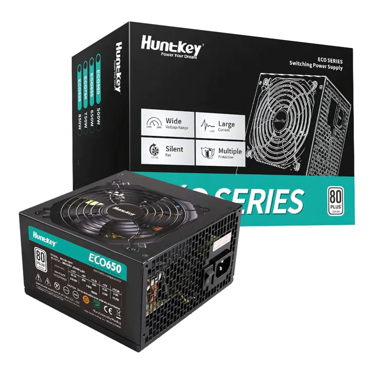 Huntkey ECO650 650W 80 Plus White Power Supply P28-750120000R - Image 3