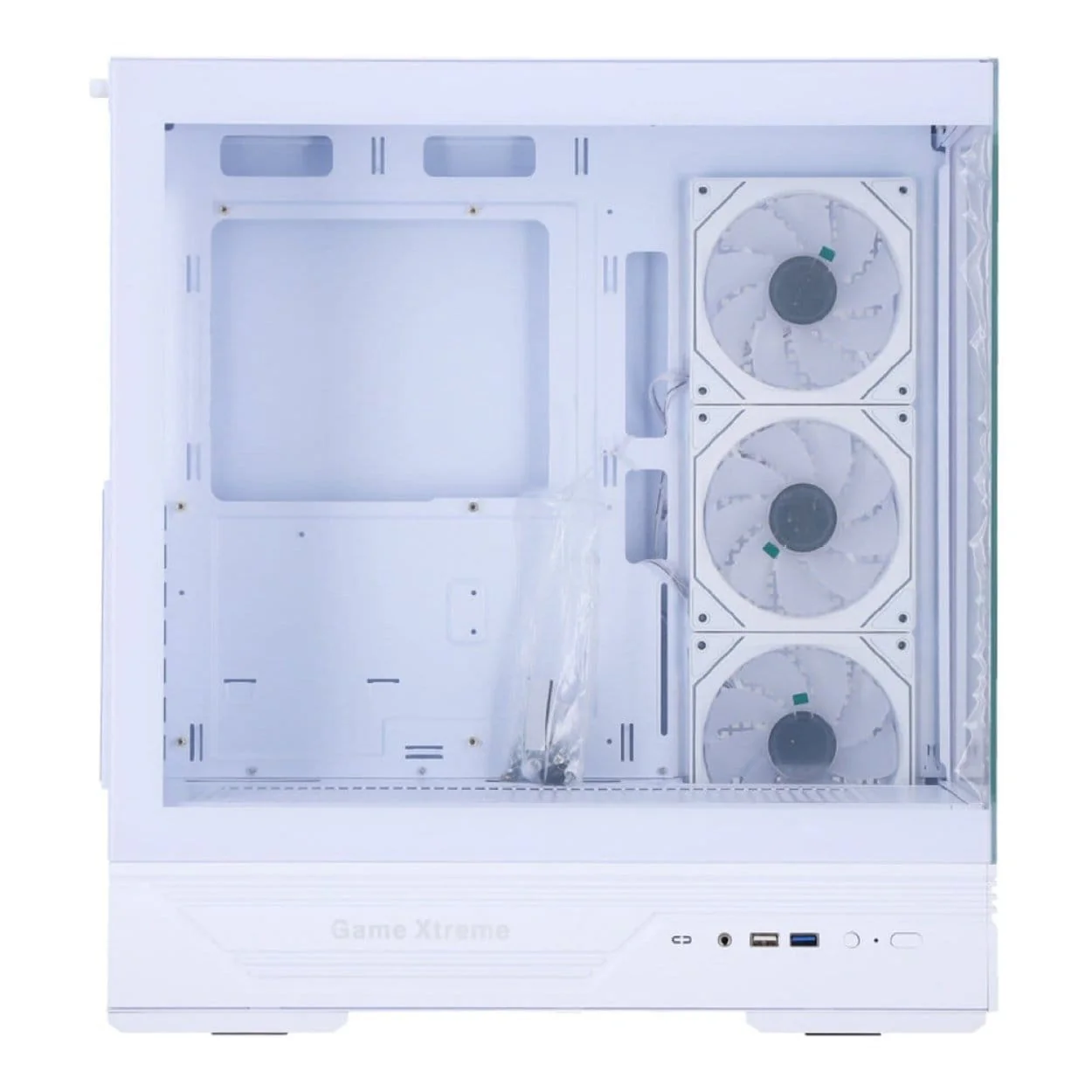 Huntkey GX760A Fortune ATX Gaming PC Case with GS120 Fantasy ARGB Fans - White - Image 2