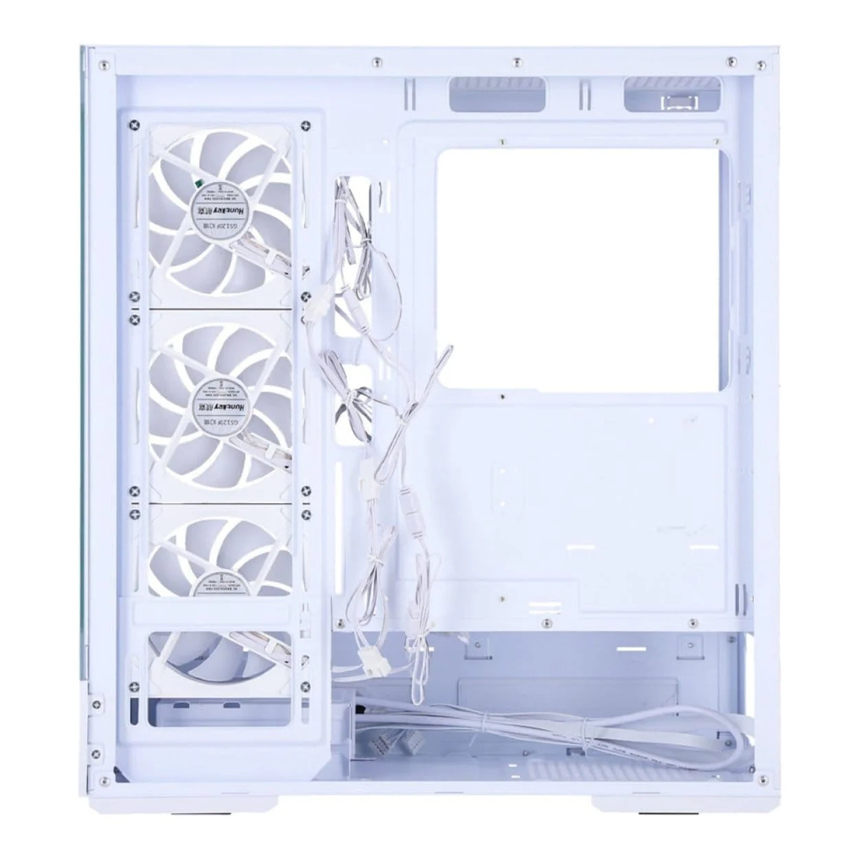 Huntkey GX760A Fortune ATX Gaming PC Case with GS120 Fantasy ARGB Fans - White - Image 3