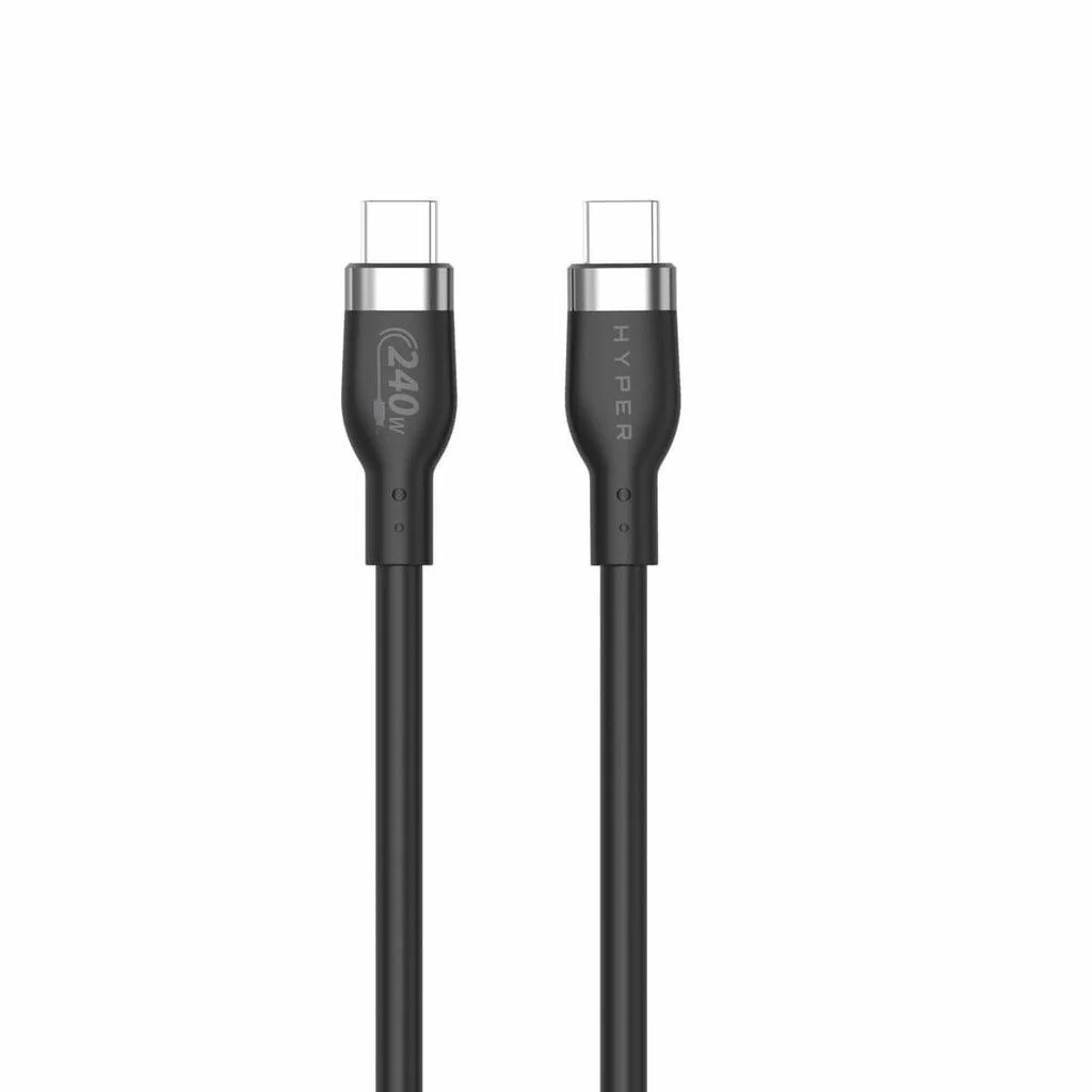 Hyper HyperJuice 240W Silicone 1m USB-C to USB-C Cable Black HJ4001BKGL