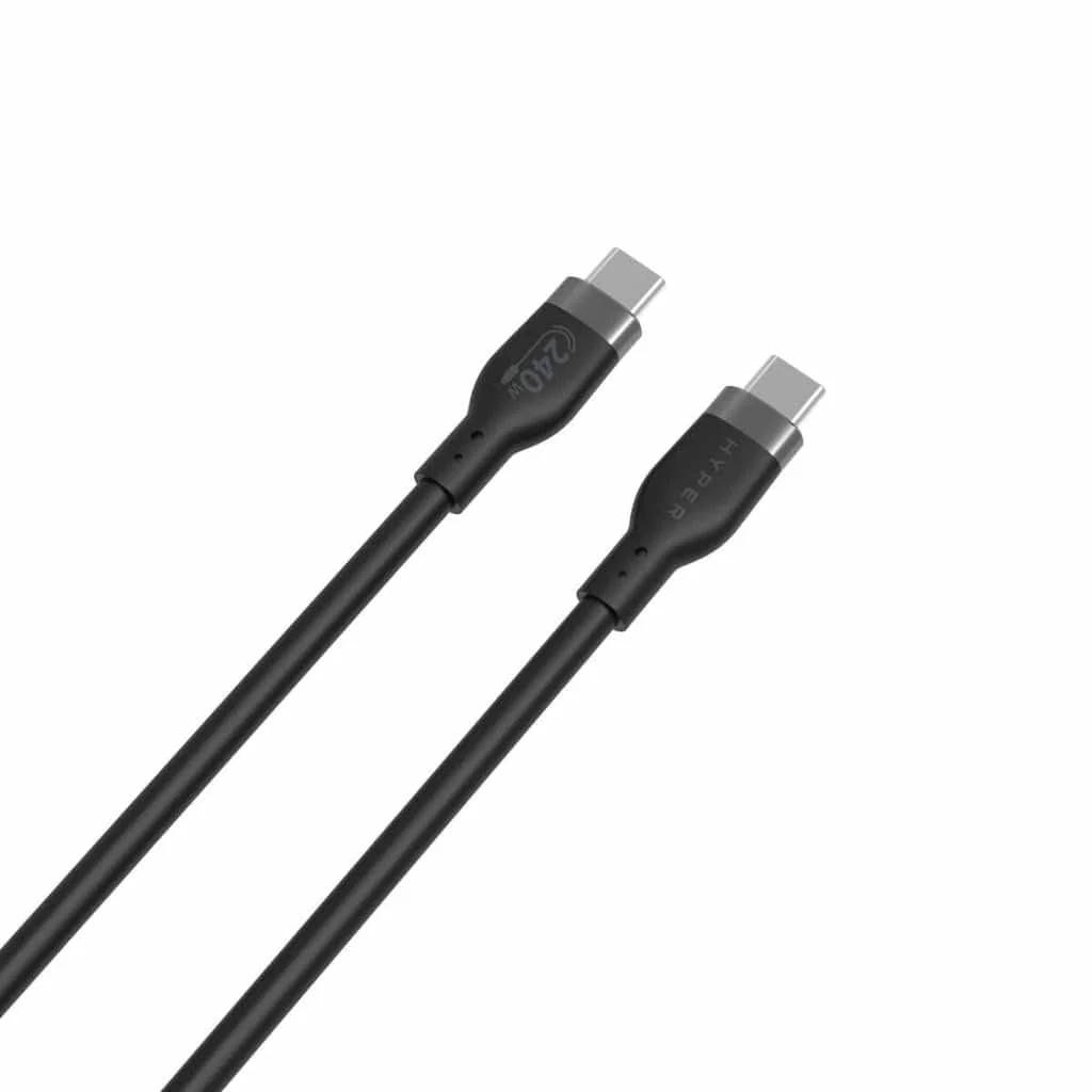 Hyper HyperJuice 240W Silicone 2m USB-C to USB-C Cable Black HJ4002BKGL - Image 3