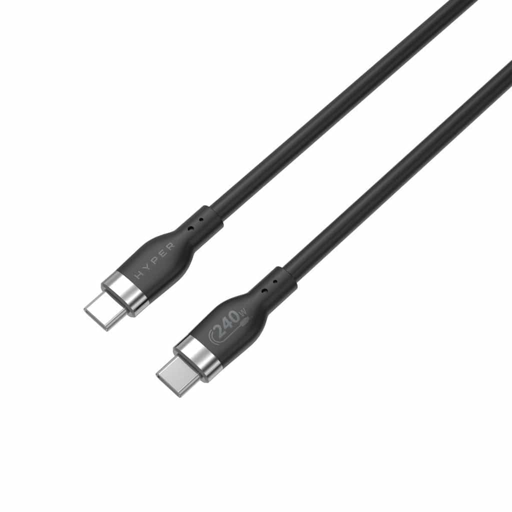 Hyper HyperJuice 240W Silicone 2m USB-C to USB-C Cable Black HJ4002BKGL - Image 4