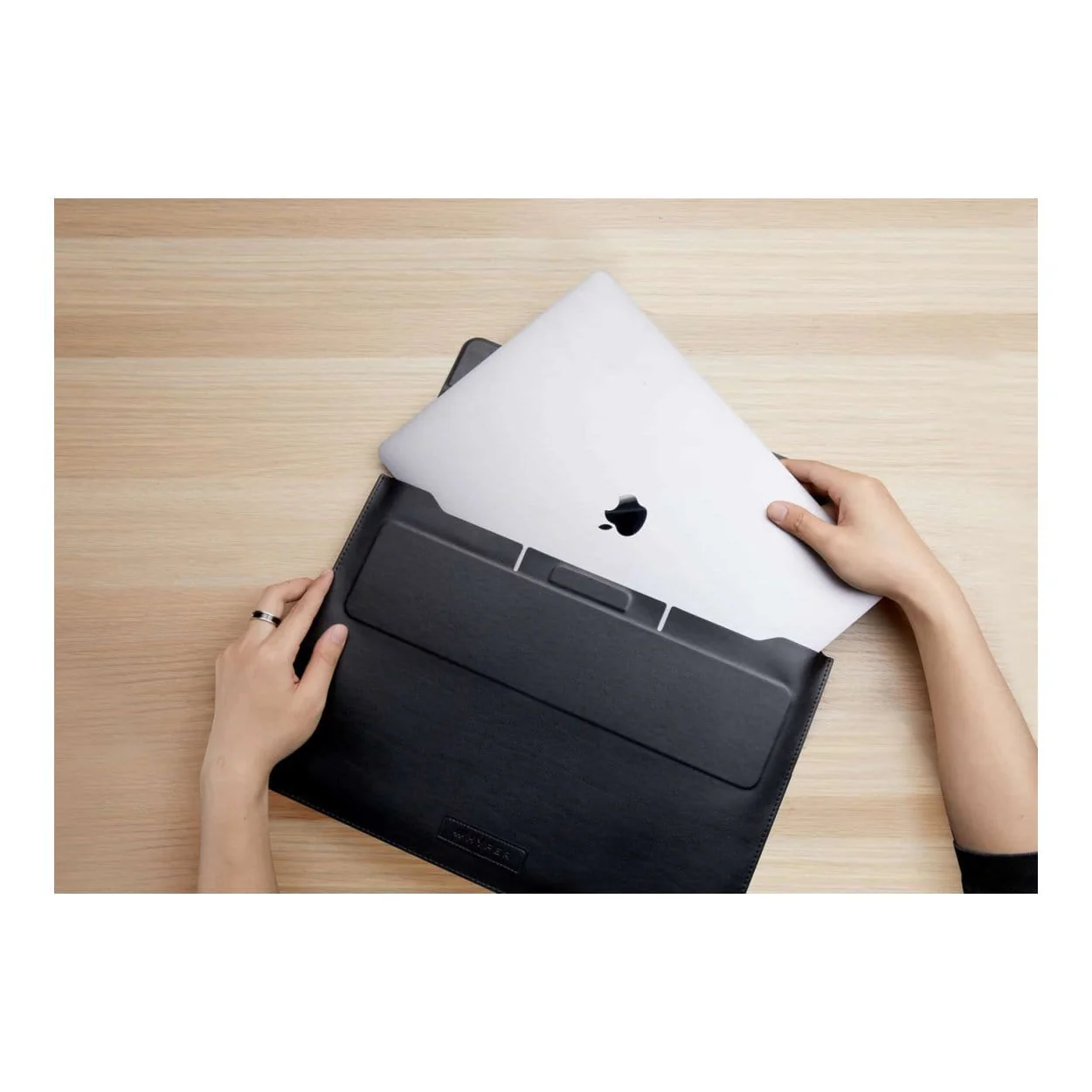 Hyper HyperShield Stand & Go Sleeve for 15-16-inch MacBook Pro and Air - Black HS595-16B - Image 3