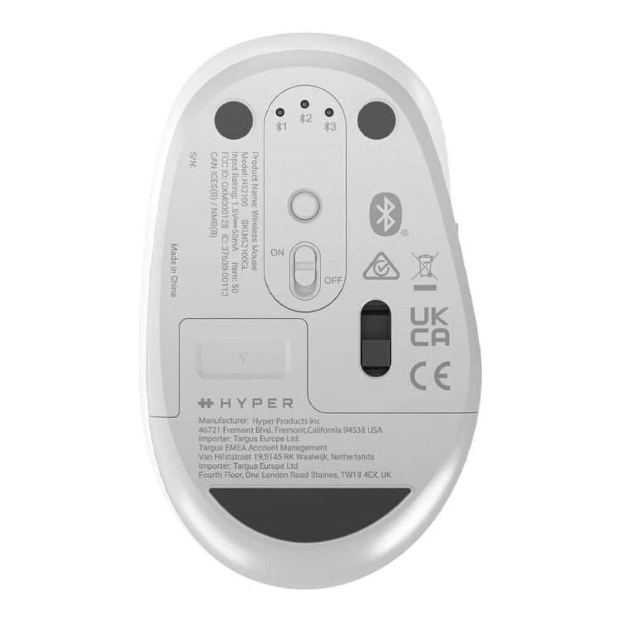Hyper HyperSpace HS2100GL Bluetooth Mouse - White HS2100GL - Image 6