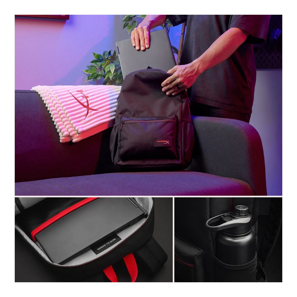 HyperX Delta 16-inch Gaming Backpack Black 8C524AA - Image 5