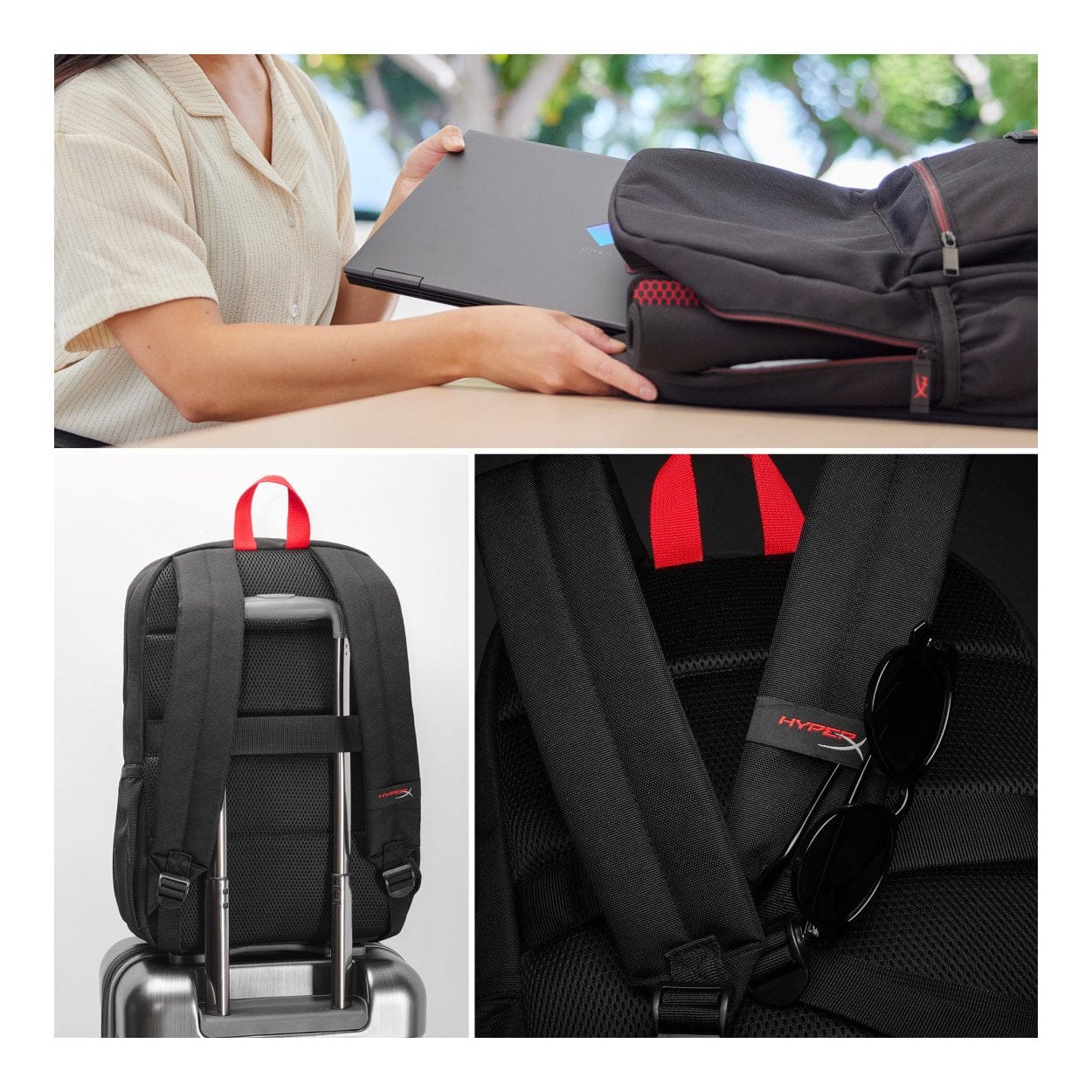 HyperX Delta 16-inch Gaming Backpack Black 8C524AA - Image 6