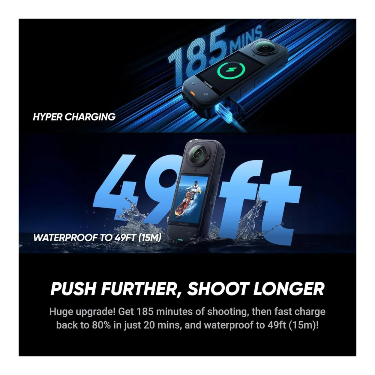 Insta360 X5 8K 6mm 360 Degree Action Camera Black with Essential Bundle IN-CINSAAHA-EB - Image 7
