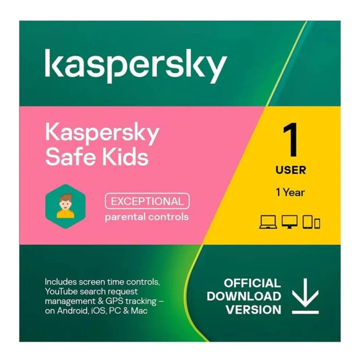 Kaspersky Safe Kids 1-year 1-User License KL19629DAFS - Image 2