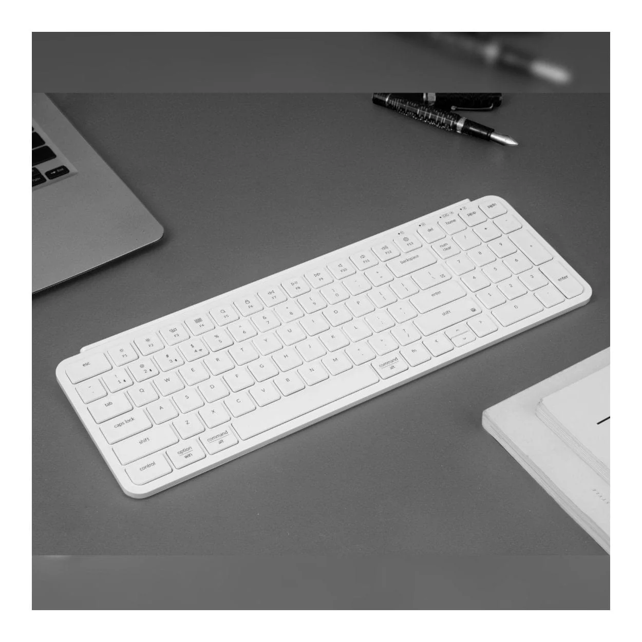 Keychron B2 Pro Ultra-Slim Wireless Keyboard Ivory White B2P-K8 - Image 4