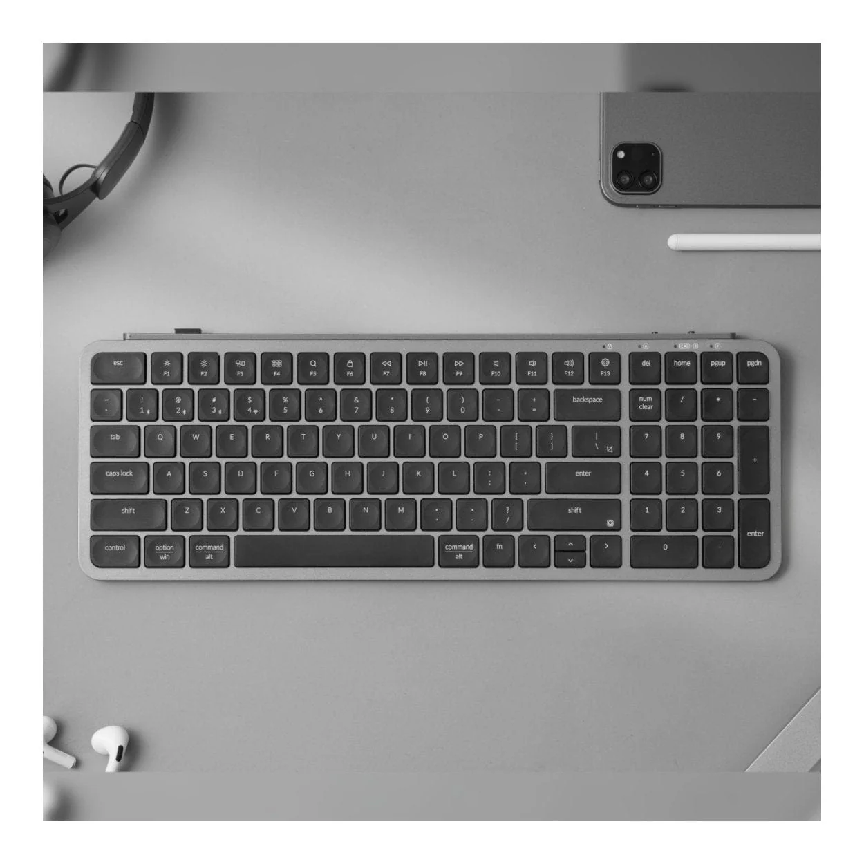 Keychron B2 Pro Ultra-Slim Wireless Keyboard Space Grey B2P-K1 - Image 2