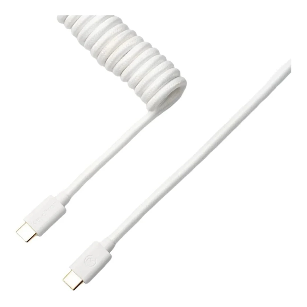 Keychron Coiled Type-C Aviator Cable 1.3m White CAB-W