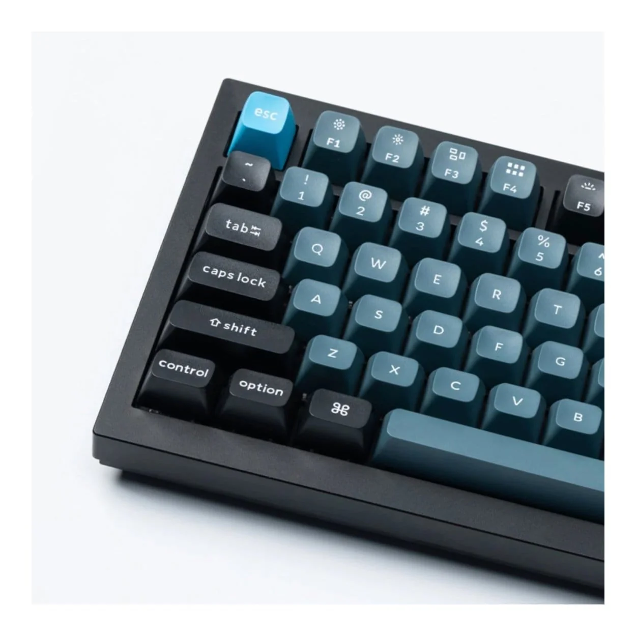 Keychron Double Shot KSA PBT Keycap Full Keycap Set Dark Grey and Greyish Blue PBT-45 - Image 2