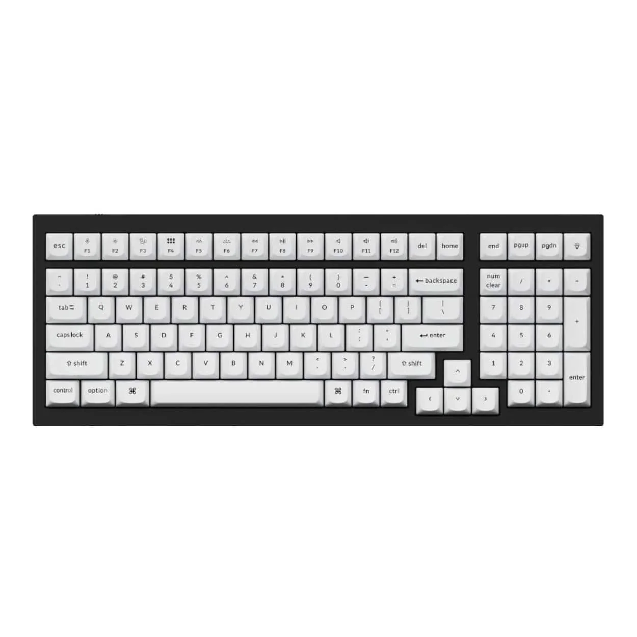 Keychron Double Shot PBT OSA Full Keycap Set - Black White PBT-57 - Image 3