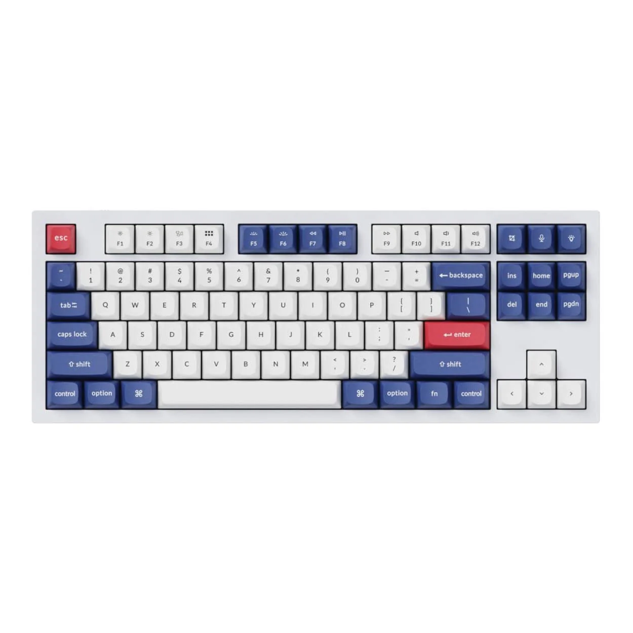 Keychron Double-Shot PBT OSA Profile Keycap Set Blue and White PBT-53 - Image 3