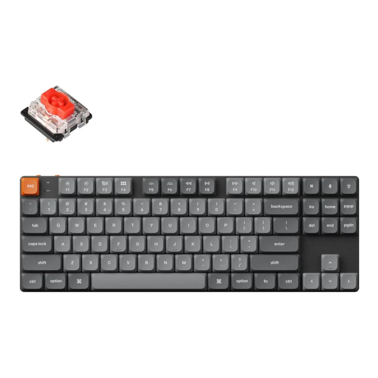 Keychron K1 Max QMK/VIA Wireless Custom Mechanical Keyboard Red Switches K1M-H1 - Image 5