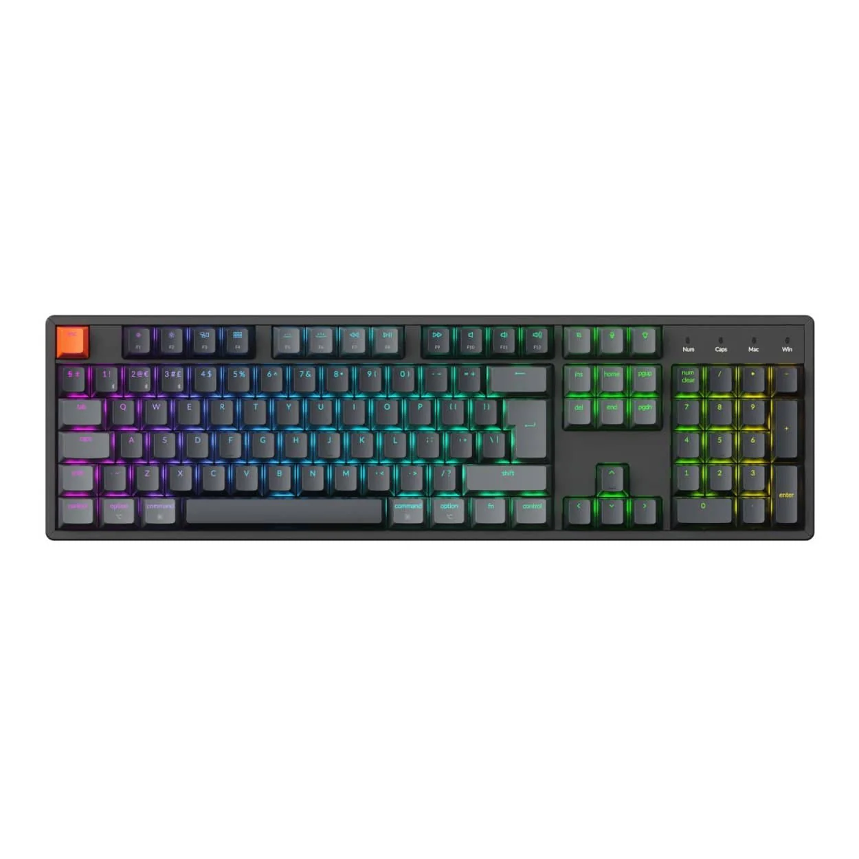 Keychron K10 QMK RGB Wireless Custom Mechanical Keyboard V.2 Super Red Switch Black K10X-H1 - Image 2