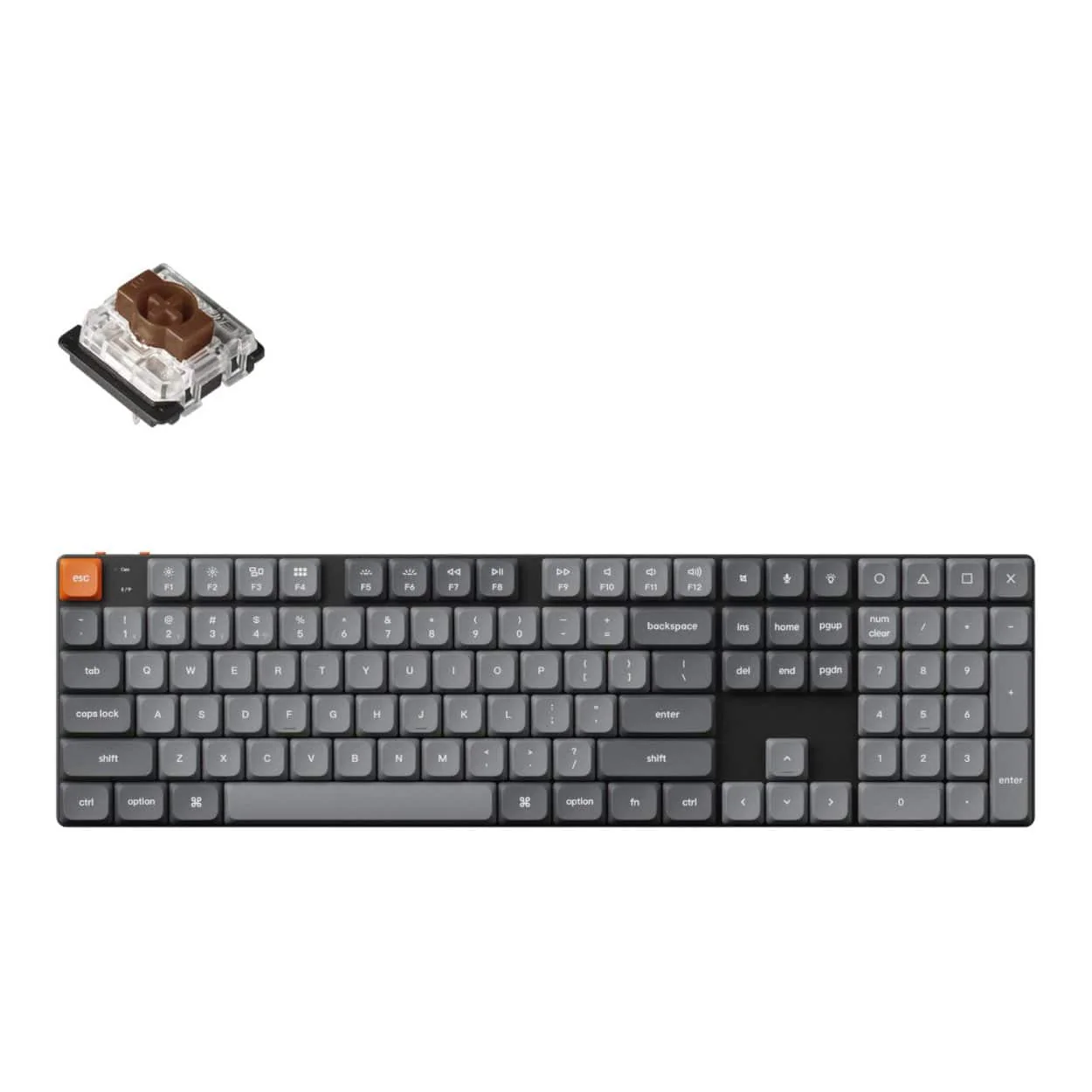Keychron K5 Max QMK/VIA Full-sized Wireless Custom Mechanical Keyboard Brown Switches K5M-H3 - Image 5