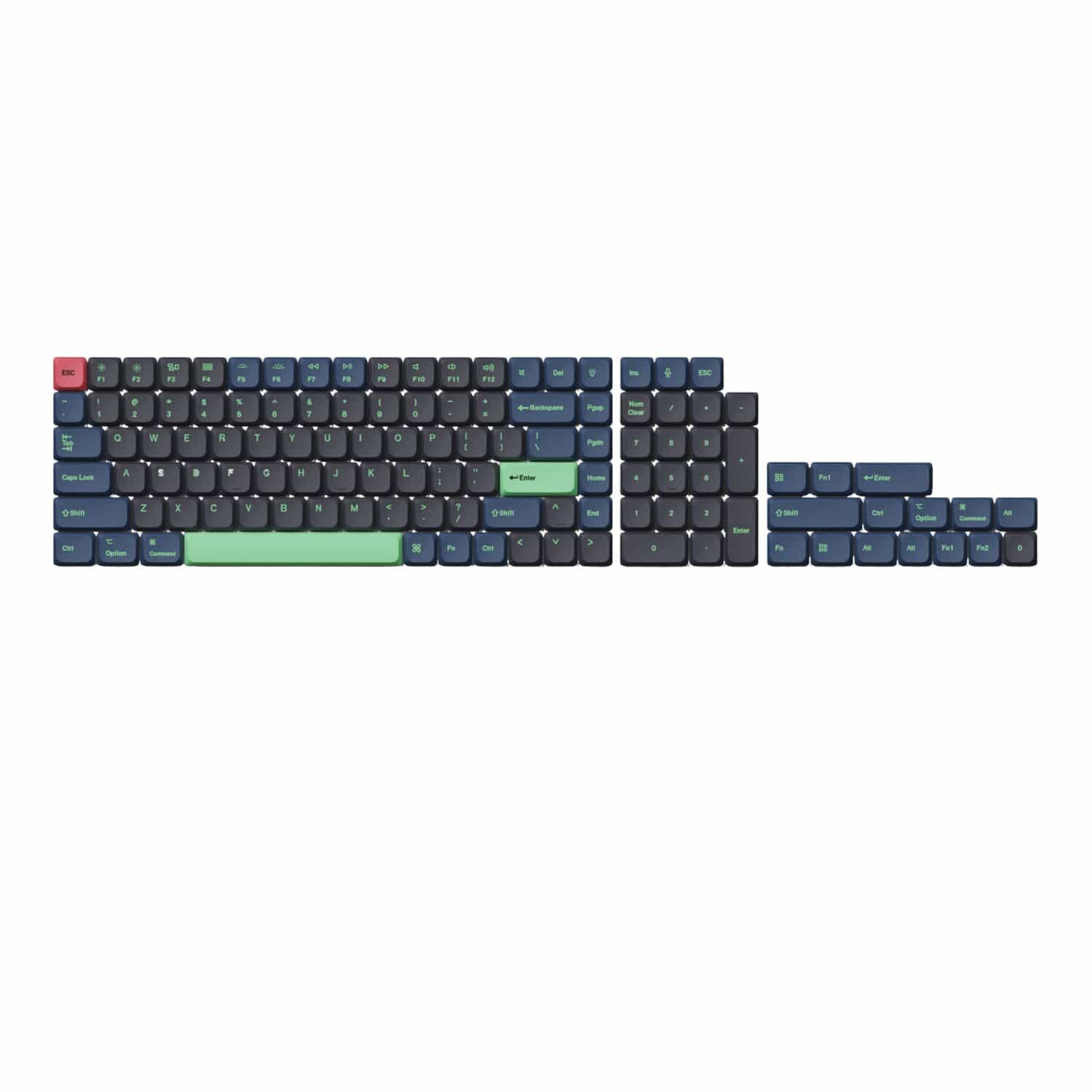 Keychron PBT-62 Low Profile Dye-Sub PBT LSA Full Set Keycap Set - Hacker Edition - Image 3