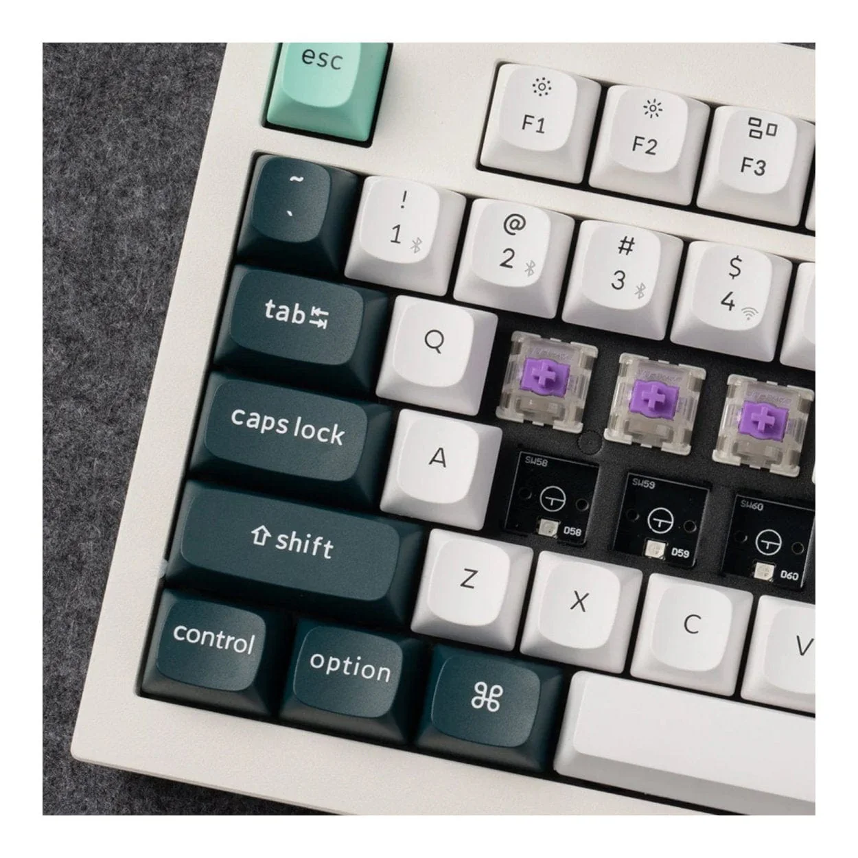 Keychron Q3 HE QMK Wireless Custom Mechanical Keyboard Shell White Q3H-P1 - Image 3