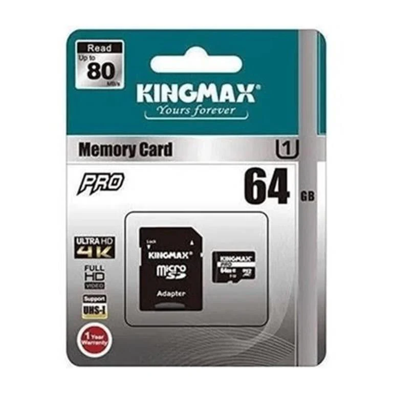 Kingmax Pro 64GB Class 10 MicroSD Card KM64GMCSDUHSP1A-1