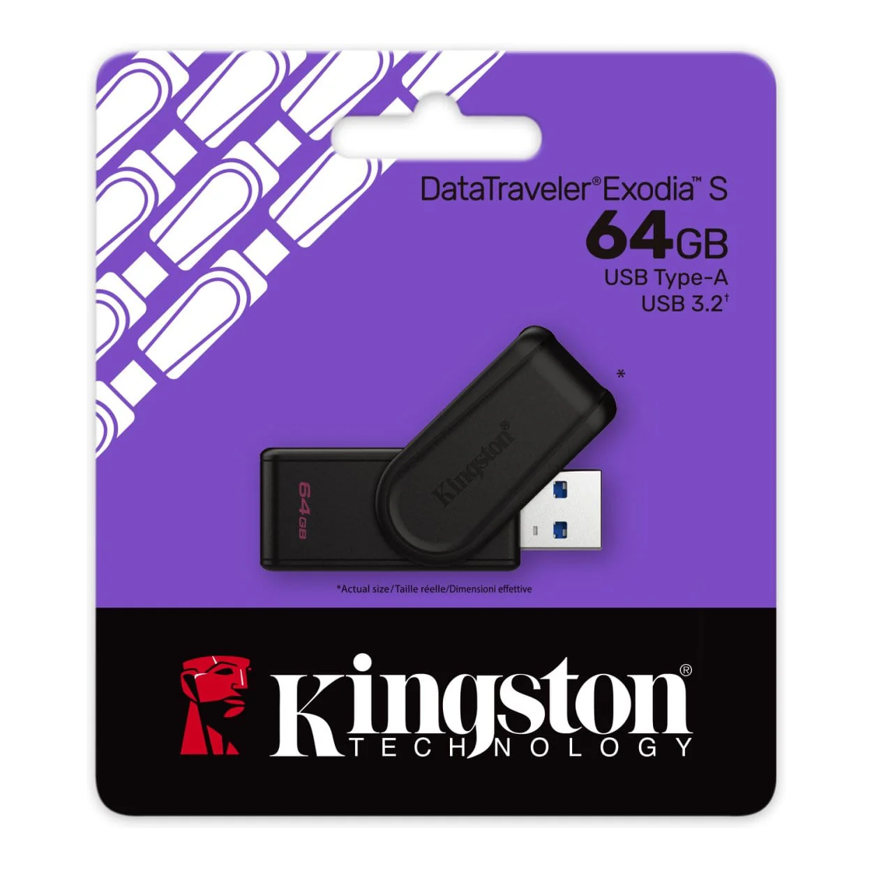 Kingston Technology DataTraveler Exodia S 64GB USB 3.2 Black USB Flash Drive DTXS/64GB - Image 3