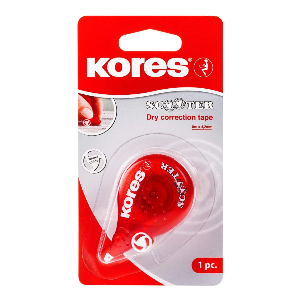 Kores 4.2mm x 8m Scooter Correction Tape 10-pack 84874 - Image 5