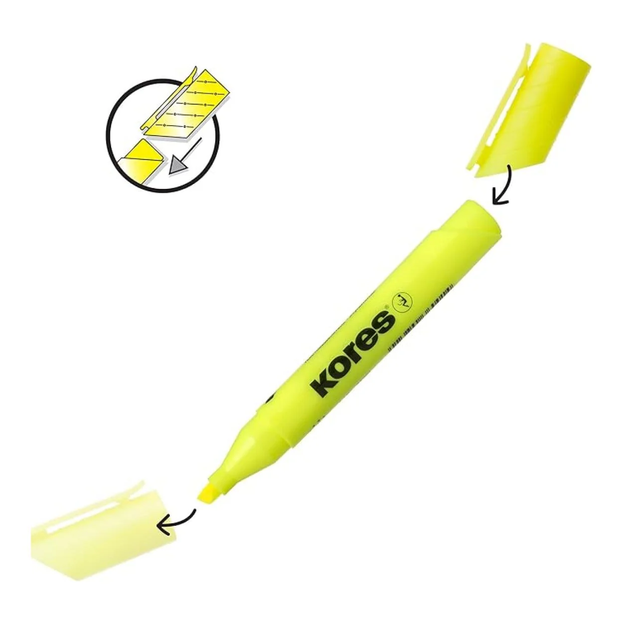 Kores Highliner Chisel Tip Pen 4-pack Neon 36240 - Image 4