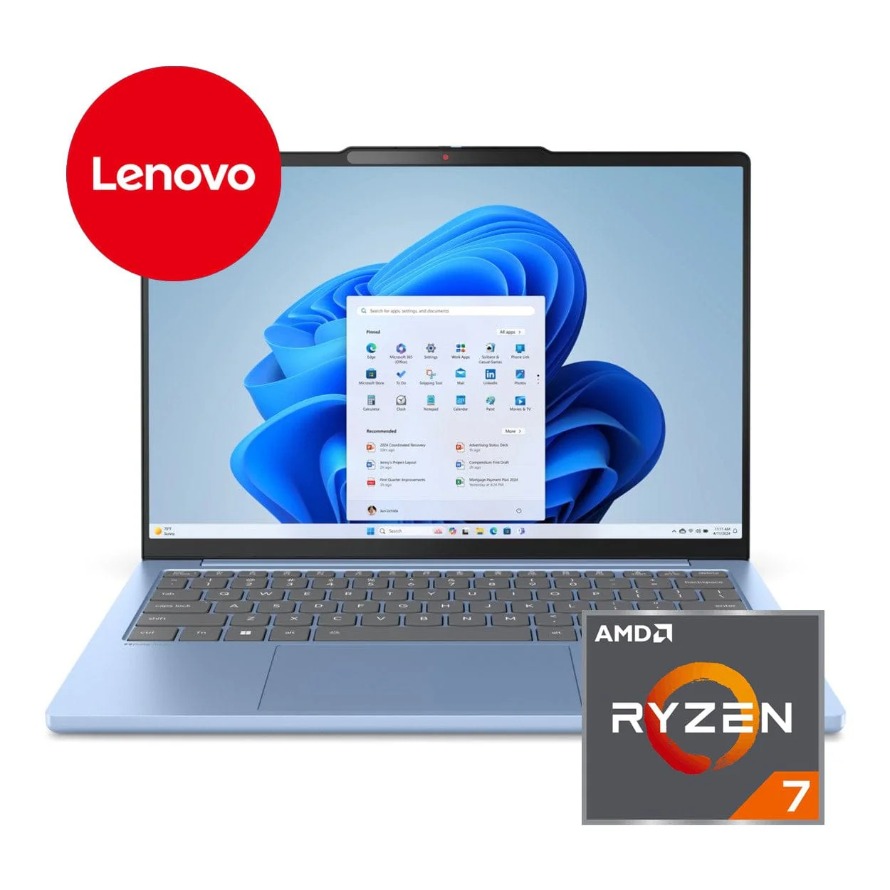 Lenovo IdeaPad Slim 5 13ARP10 13.3-inch WUXGA Laptop - AMD Ryzen 7 7735HS 512GB SSD 16GB RAM Win 11 Home - Image 2