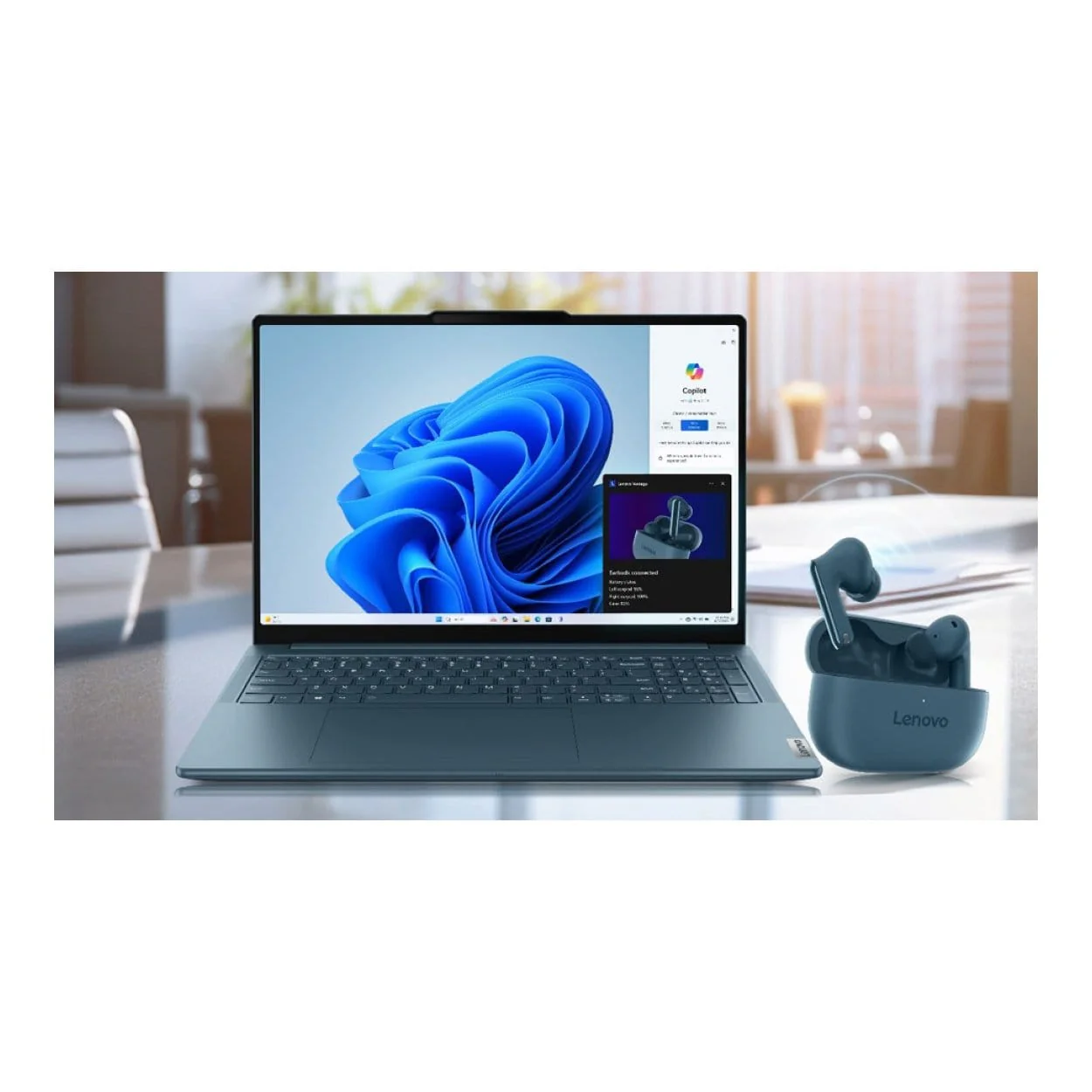 Lenovo YOGA PC Edition Wireless Earbuds - Tidal Teal GXD1N63507 - Image 12