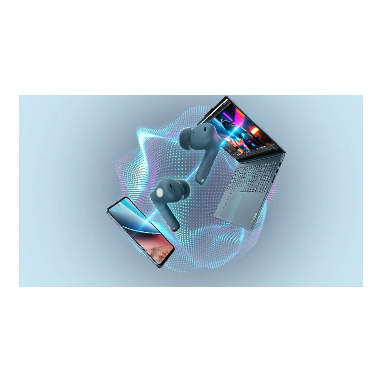 Lenovo YOGA PC Edition Wireless Earbuds - Tidal Teal GXD1N63507 - Image 14