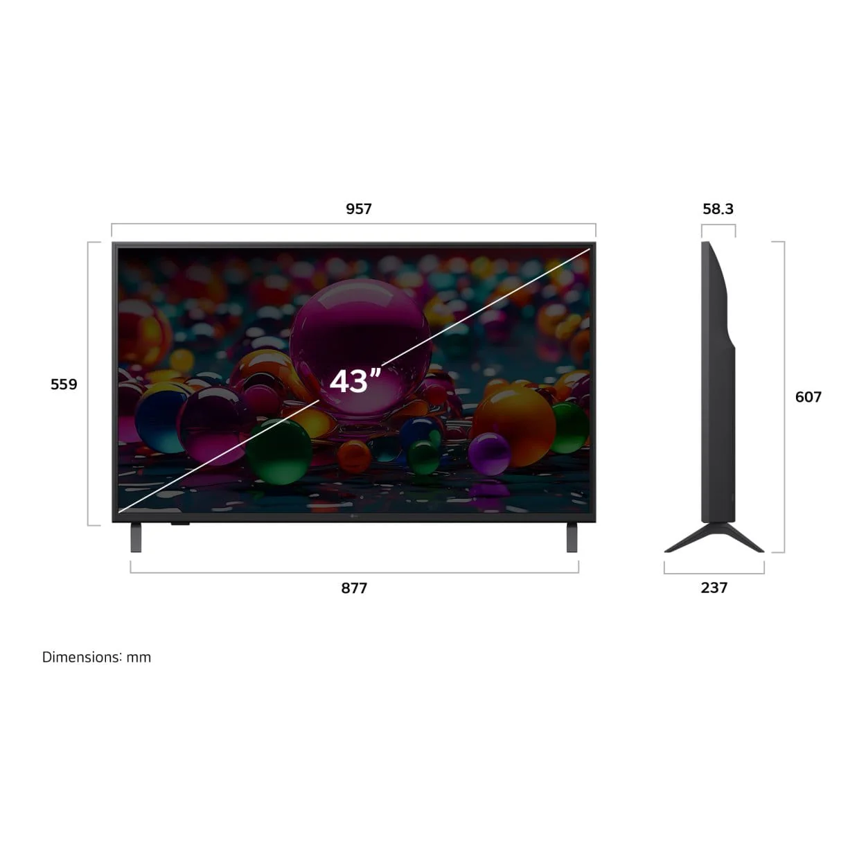 LG UA854K 43-inch 4K UHD AI HDR10 webOS25 Smart TV 43UA85006LA - Image 4