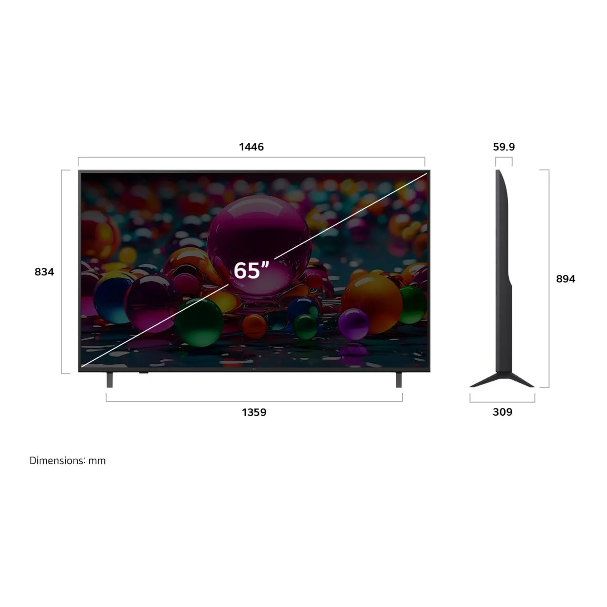 LG UA854K 65-inch 4K UHD AI HDR10 webOS25 Smart TV 65UA85006LA - Image 4