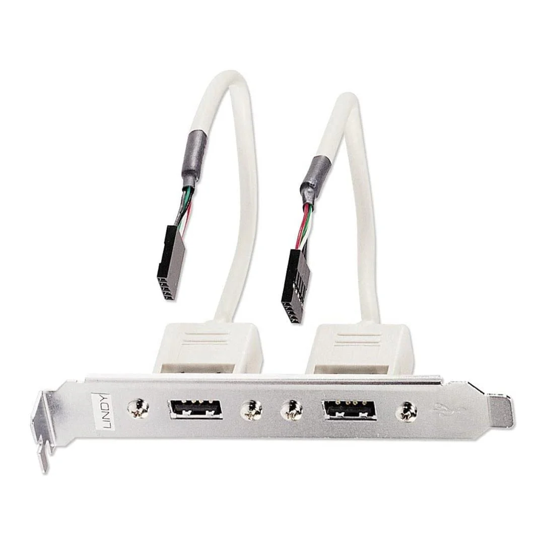 Lindy 2-port USB 2.0 PC Back Plate 33147