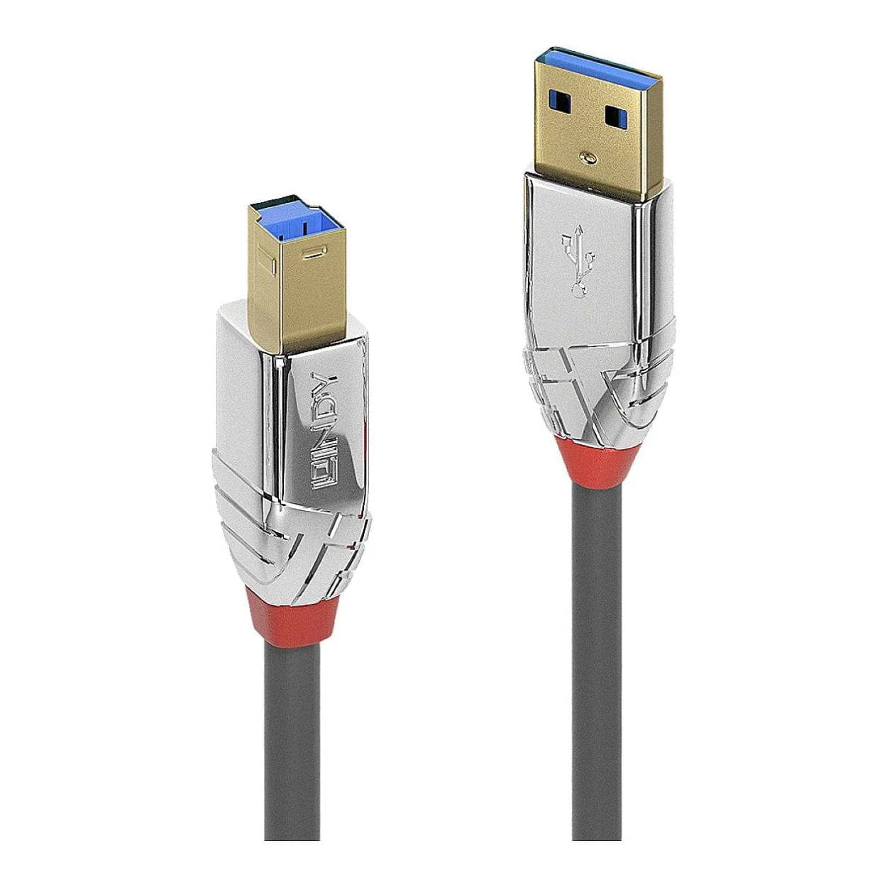 Lindy 3m USB 3.2 Type-A to USB Type-B Cable Cromo Line 36663 - Image 2