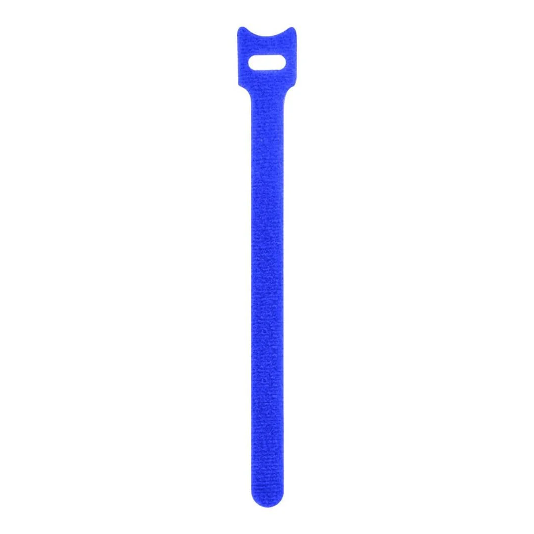 LinkQnet 12x200mm Hook and Loop Wrap Strap Blue 100-pack