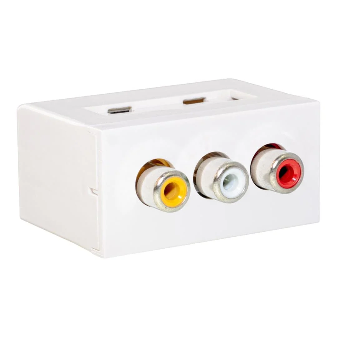 LinkQnet Surface Mount Box RJ45 to 3RCA 62527038