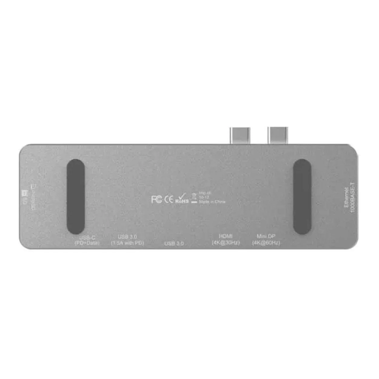 LMP Compact Dock 8-in-1 Ethernet Docking Station Silver 17278 - Image 6
