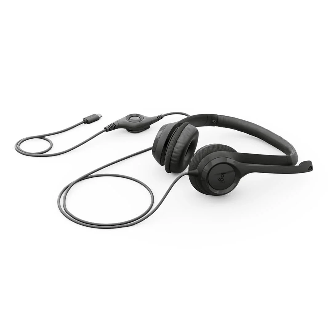 Logitech H390 USB Headset with Noise-Cancelling Mic Black 981-001576 - Image 6