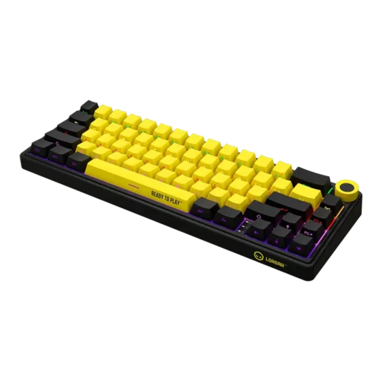 Lorgar KBP70MW Pro Wireless Mechanical Gaming Keyboard Black and Yellow LRG-KBP70MW-YL-US - Image 8