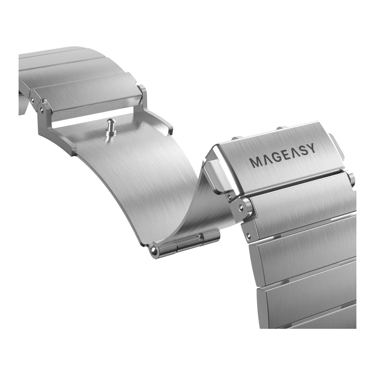 MagEasy Maestro 45mm Stainless Steel Band for Apple Watch Silver MAW245034SV22 - Image 5