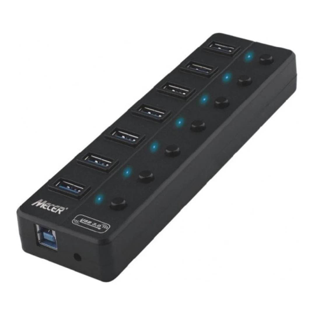 Mecer U3-7HL 7-port External PDU Black