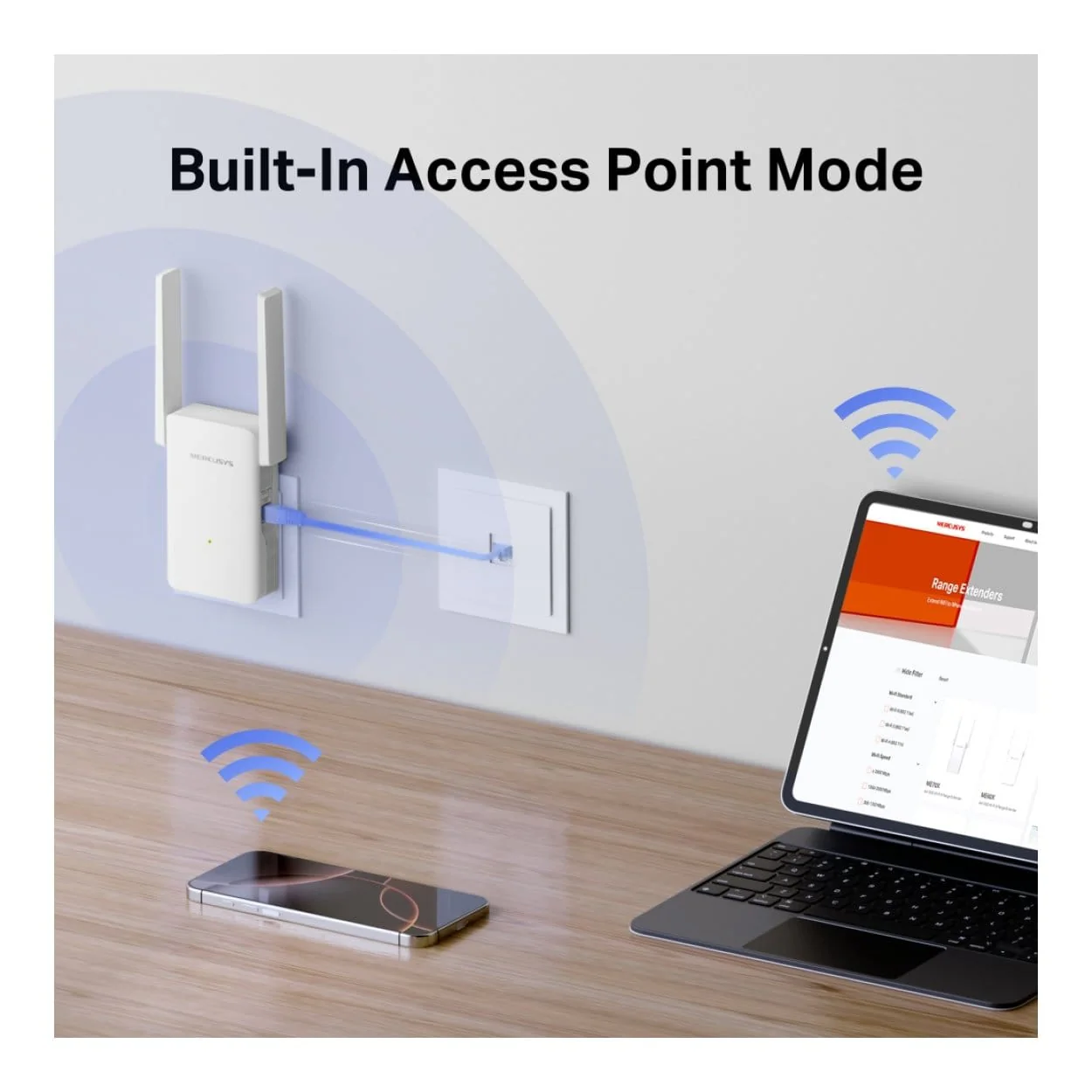 Mercusys AX3000 Wi-Fi 6 Range Extender White ME80X - Image 8