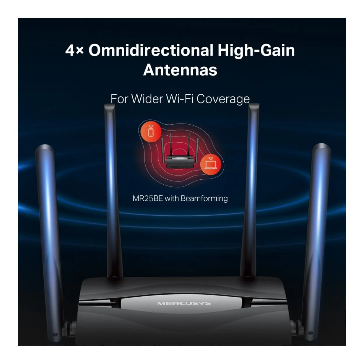 Mercusys BE3600 Dual-band Wi-Fi 7 Router Black MR25BE - Image 6