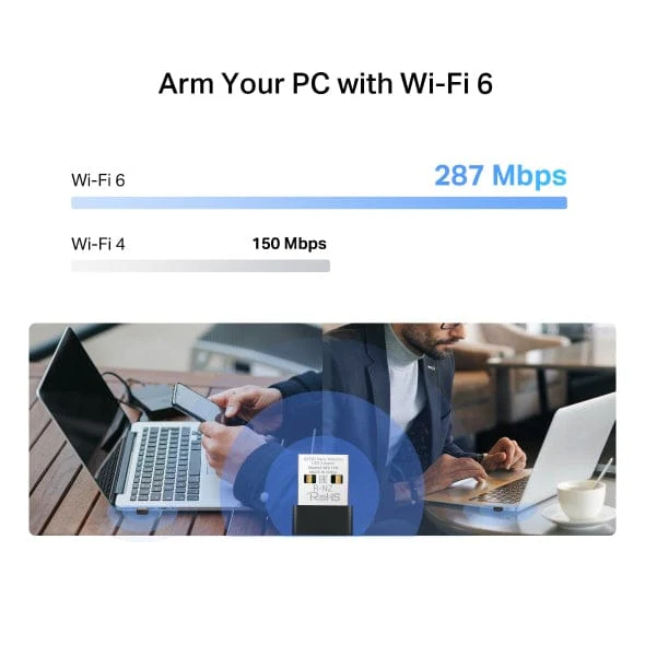 Mercusys MA14N AX300 Nano Wireless USB Adapter - Image 4
