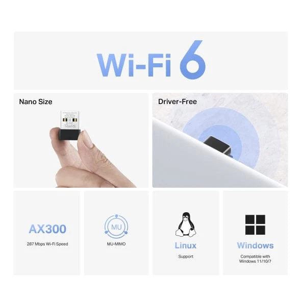 Mercusys MA14N AX300 Nano Wireless USB Adapter - Image 6