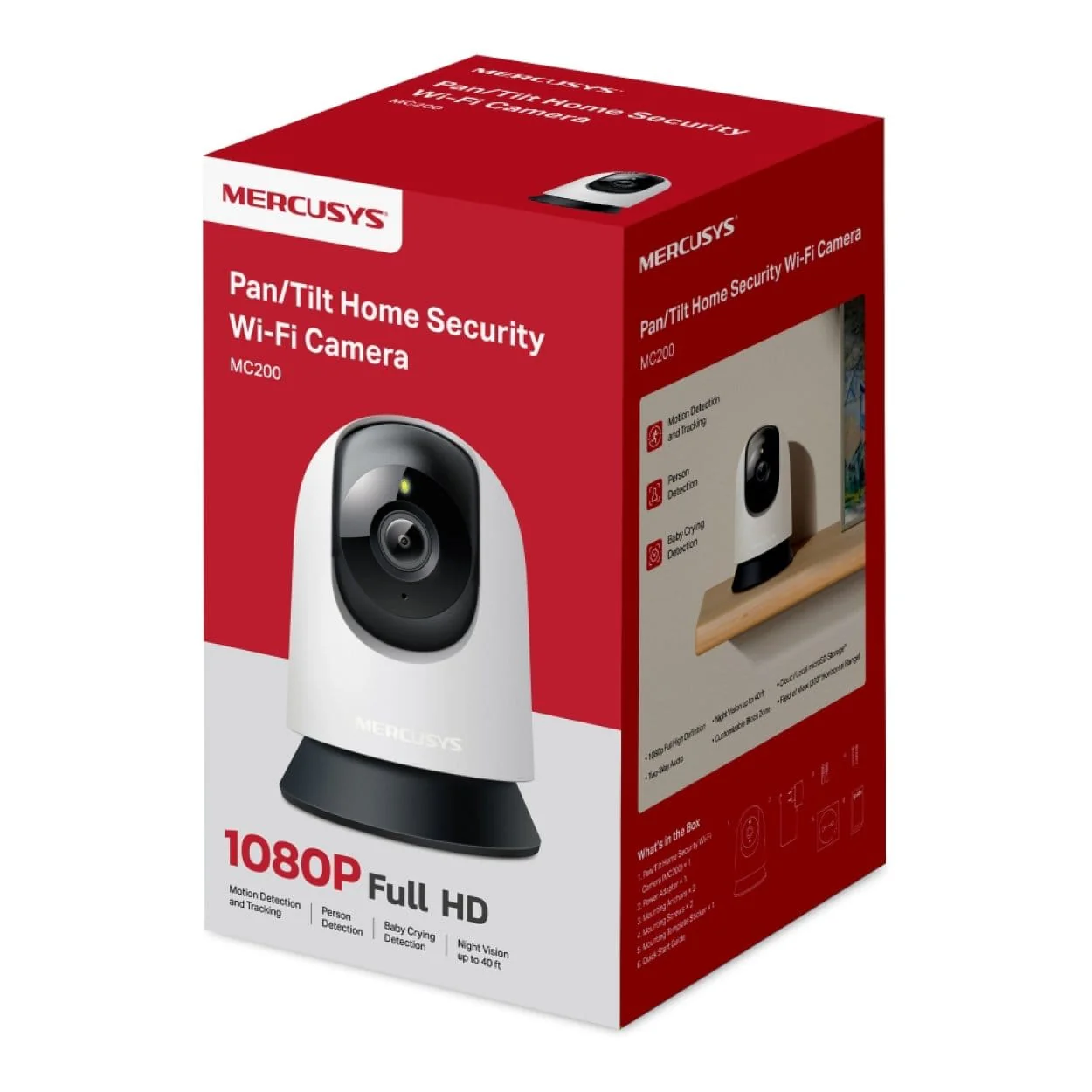 Mercusys MC200 Pan/Tilt Home Security Wi-Fi Camera - Image 9
